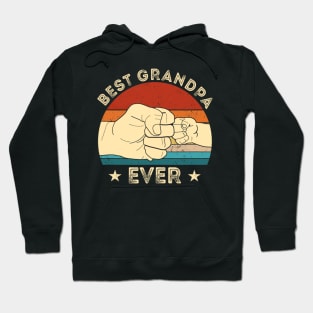 Vintage Best Grandpa Ever Fist Bump Funny Father_s Day Gift Hoodie